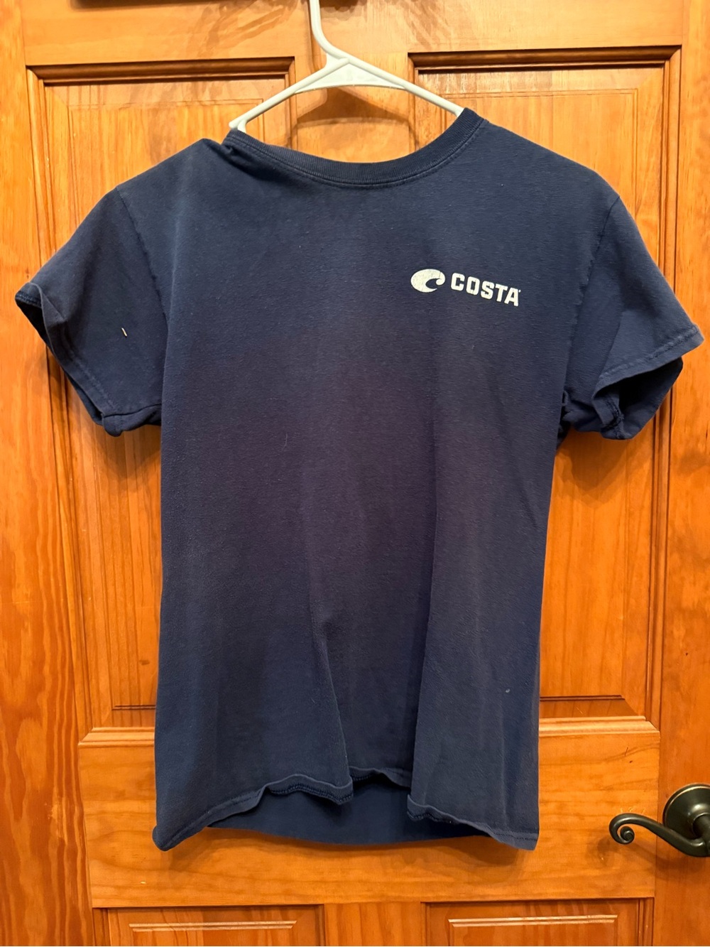 Costa Navy Short Sleeve Logo T‑Shirt